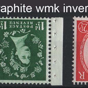#653 GB 1958 Graphite ½d - 3d wmk inverted set of 5 um good perfs sg587wi-392wi