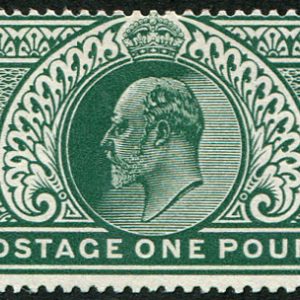 #495 GB 1911 £1 DEEP GREEN sg320 vfm superb pristine fresh, lovely gum & rich colour c£2000