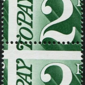 #694 GB 1970 2p sgD79 Spectacular misperf pair um Unusual