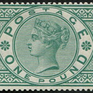 #433 GB 1891 £1 GREEN sg212 vf mint well centred, lovely colour & superb quality, Wenvoe Cert